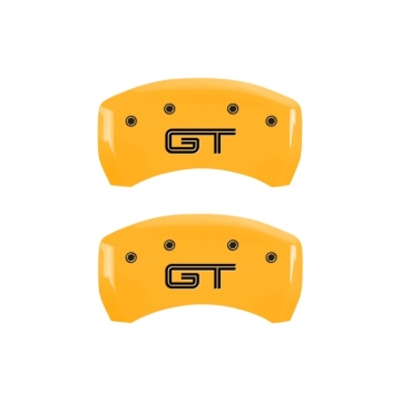 Picture of MGP Rear set 2 Caliper Covers Engraved Rear S197/GT Yellow finish black ch