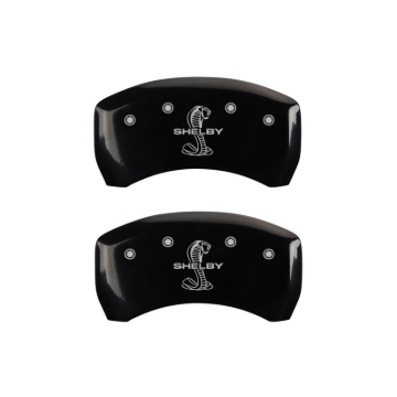 Picture of MGP Rear set 2 Caliper Covers Engraved Rear Tiffany Snake Black finish silver ch