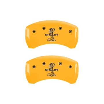 Picture of MGP Rear set 2 Caliper Covers Engraved Rear Tiffany Snake Yellow finish black ch