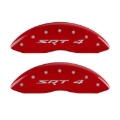 Picture of MGP Front set 2 Caliper Covers Engraved Front SRT4 Red finish silver ch