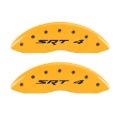 Picture of MGP Front set 2 Caliper Covers Engraved Front SRT4 Yellow finish black ch