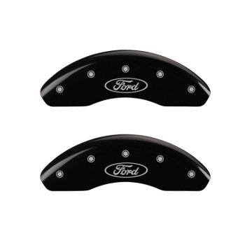 Picture of MGP Front set 2 Caliper Covers Engraved Front Oval logo/Ford Black finish silver ch