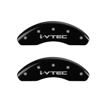Picture of MGP Front set 2 Caliper Covers Engraved Front i-Vtec Black finish silver ch