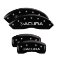 Picture of MGP 4 Caliper Covers Engraved Front & Rear Acura Black finish silver ch