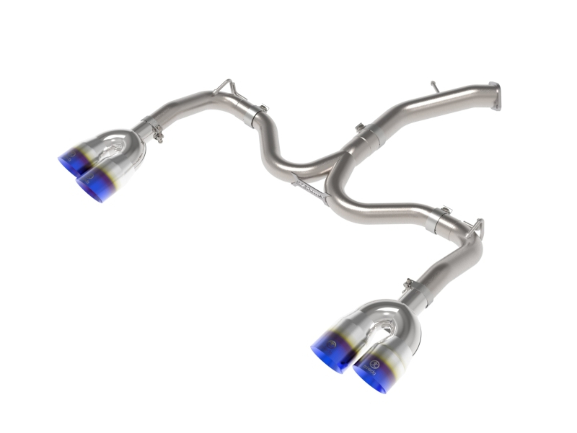 Picture of aFe 22-24 Kia Forte GT 1.6L 3in-2.5in 304 Stainless Steel Axle-Back Exhaust w/ Blue Flame Tips