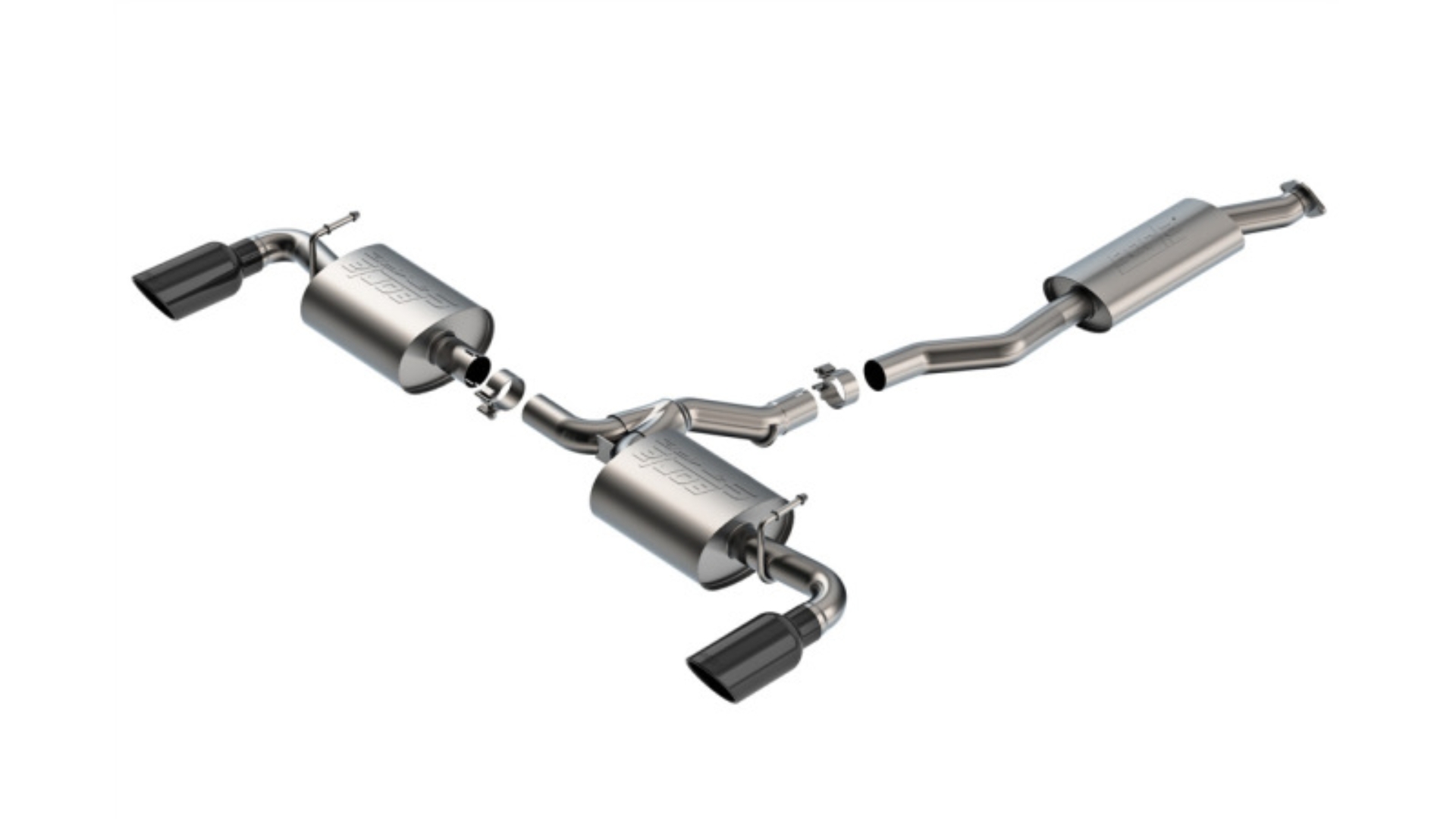 Picture of Borla 19-25 Toyota RAV4 (excl. Hybrid) 2.25 S-Type Cat Back Exhaust - Black Chrome