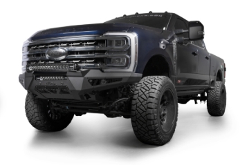 Picture of Addictive Desert Designs 2023+ Ford Super Duty HoneyBadger Front Bumper w/ Top Hoop