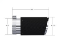 Picture of MBRP Universal Carbon Fiber Tip 6in OD/5in Inlet/12in L - Angle Cut Tip