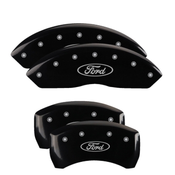 Picture of MGP 4 Caliper Covers Engraved Front & Rear Oval logo/Ford Black finish silver ch