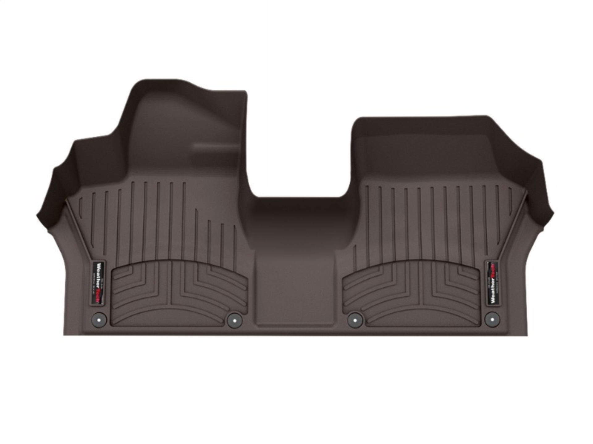 Picture of WeatherTech 2025 VW ID. Buzz 1st Row (Over the Hump) Floor Liners - Cocoa