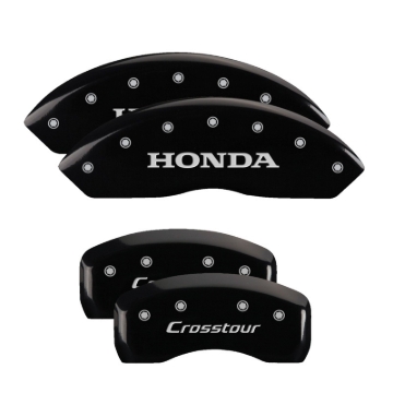 Picture of MGP 4 Caliper Covers Engraved Front Honda Engraved Rear Crosstour Black finish silver ch