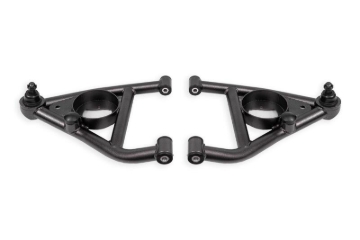 Picture of BMR 68-74 Chevrolet Nova w/ Bump Stops Lower A-Arms w/ STD. Ball Joint (Delrin) - Black Hammertone