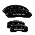 Picture of MGP 4 Caliper Covers Engraved Front & Rear Honda Black finish silver ch