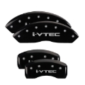 Picture of MGP 4 Caliper Covers Engraved Front & Rear i-Vtec Black finish silver ch