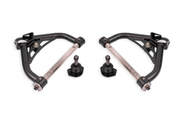 Picture of BMR 70-81 Chevrolet Camaro Non-Adj. Upper A-Arms w/ 0.5in Tall Ball Joint (Delrin) -Black Hammertone