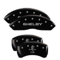 Picture of MGP 4 Caliper Covers Engraved Front Shelby Engraved Rear Tiffany Snake Black finish silver ch