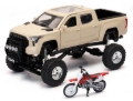 Picture of New Ray Toys Toyota Tundra Pro Lifted Truck Mud Bath with Honda Dirt Bike 1:32 Scale