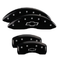 Picture of MGP 4 Caliper Covers Engraved Front & Rear Bowtie Black finish silver ch
