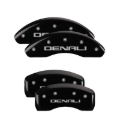 Picture of MGP 4 Caliper Covers Engraved Front & Rear Denali Black finish silver ch