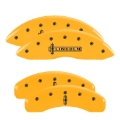 Picture of MGP 4 Caliper Covers Engraved Front Lincoln Engraved Rear Star logo Yellow finish black ch