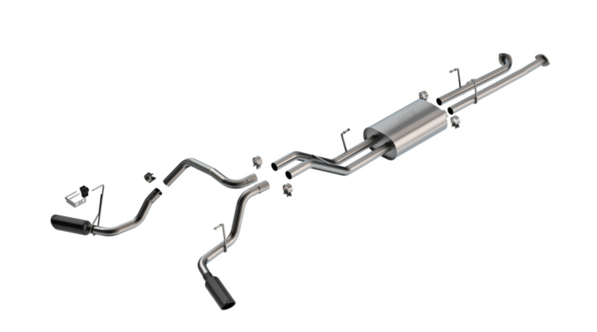 Picture of Borla 07-21 Toyota Tundra Cat-Back Touring SS Catback Exhaust w/ Black Chrome Tips