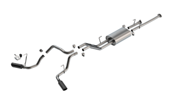 Picture of Borla 07-21 Toyota Tundra 4.6L/5.7L Cat-Back Touring SS Catback Exhaust w/ Black Chrome Tips