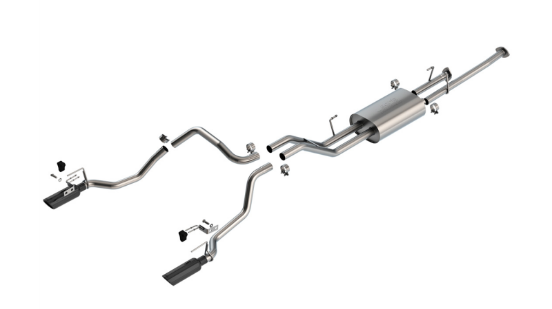 Picture of Borla 07-21 Toyota Tundra w/ Long Bed Cat-Back Touring SS Catback Exhaust w/ Black Chrome Tips