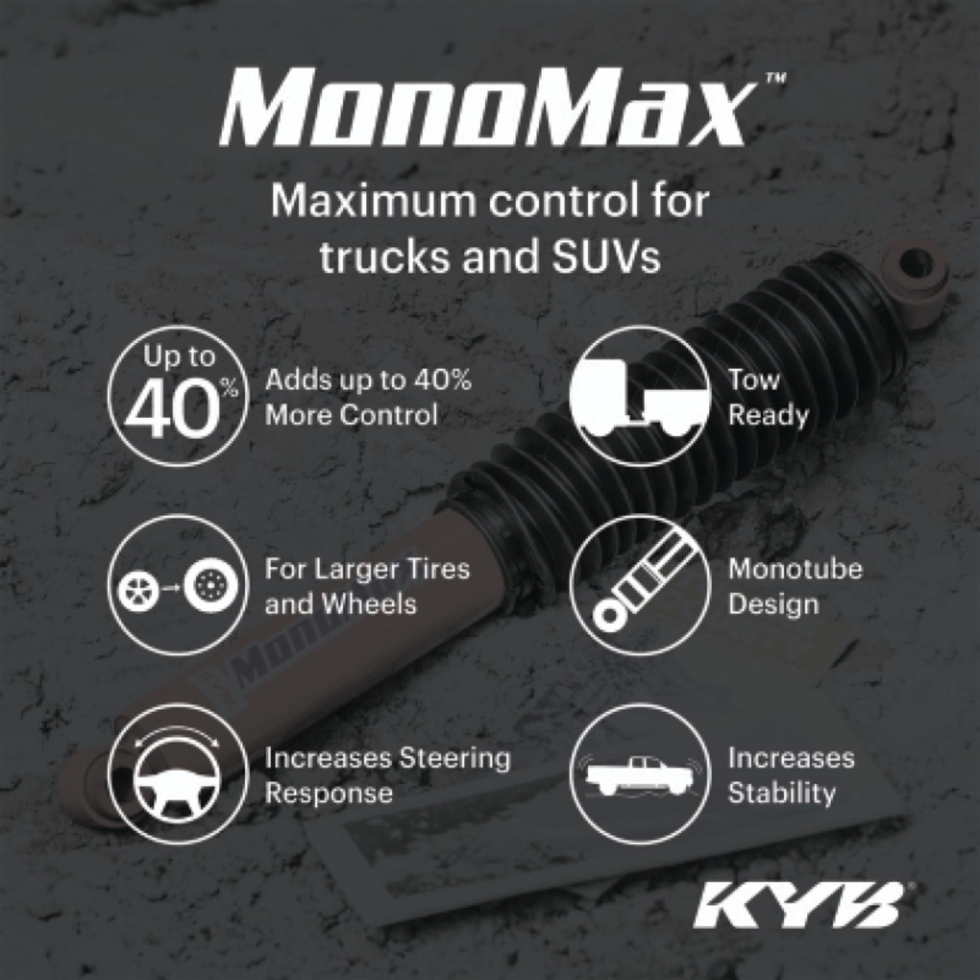 Picture of KYB 19-23 Ford Ranger MonoMax Gas Strut - Front