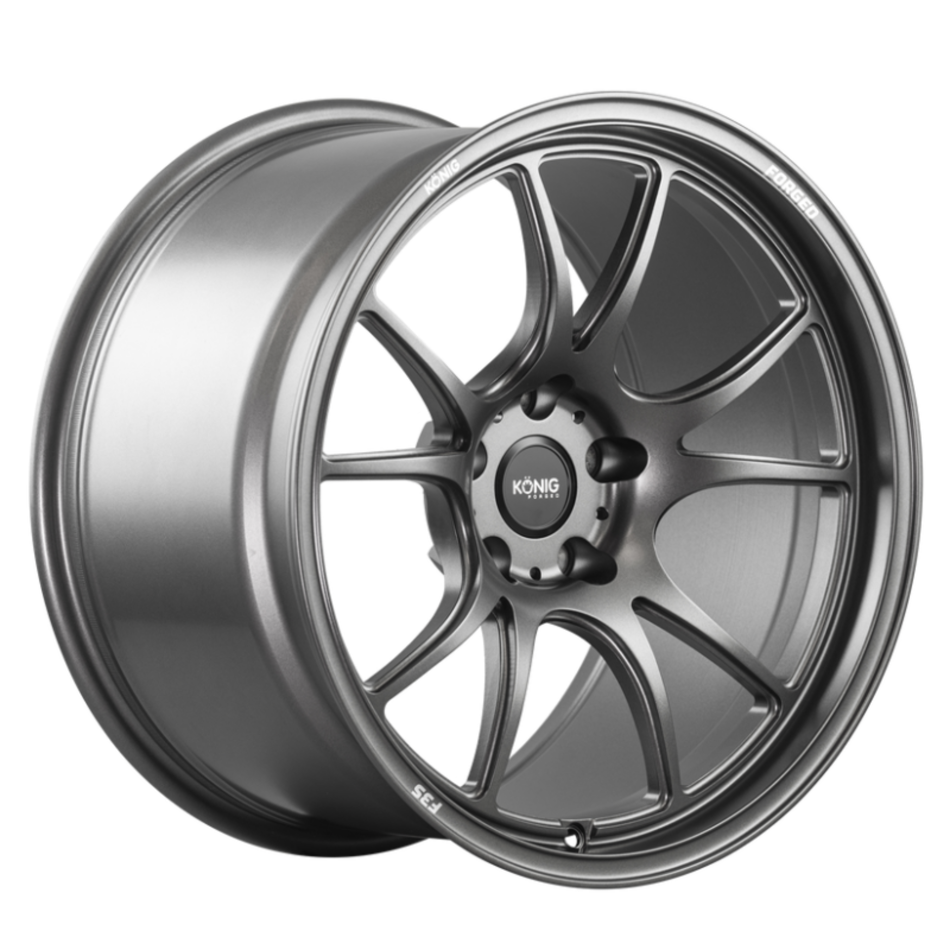 Picture of Konig Forged F3S 17x8 / 5x114.3 / ET35 - Satin Charcoal Knurled Bead