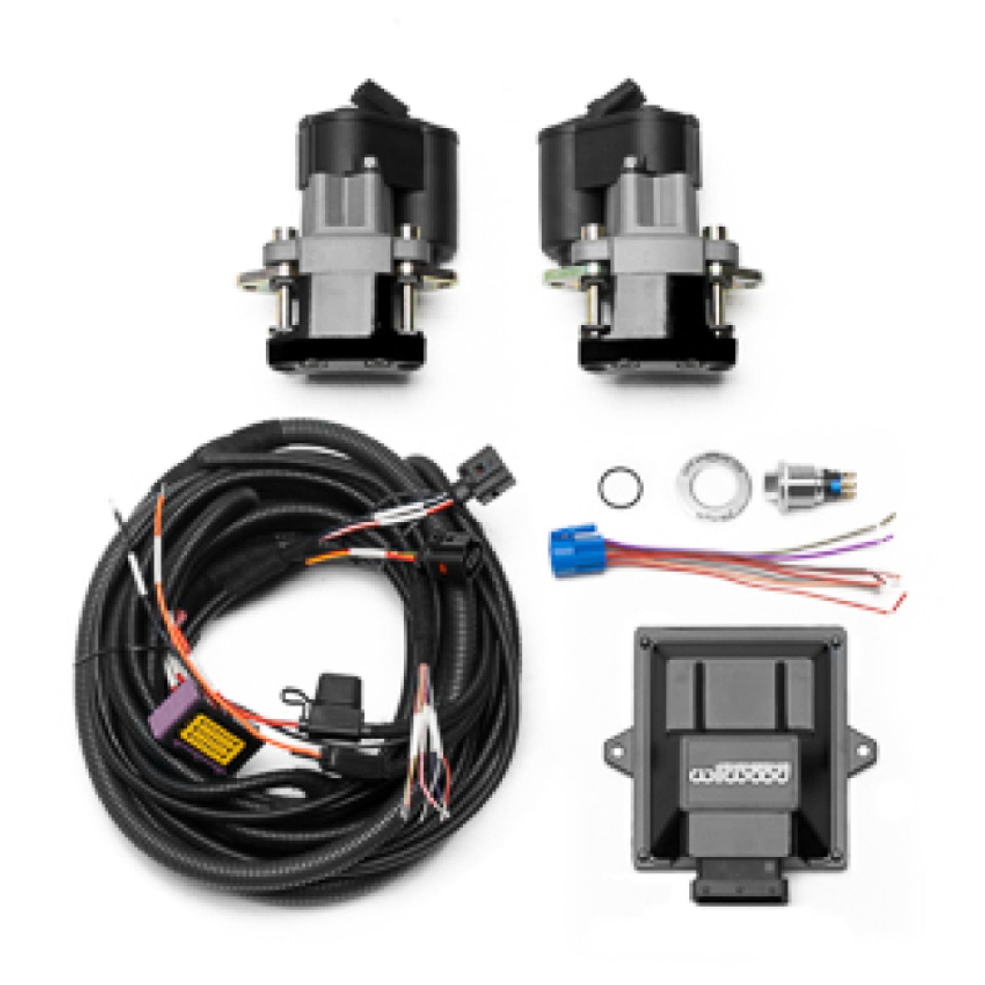 Picture of Wilwood Electronic Parking Brake Rear Retrofit Kit w/ Switch Harness - Black Powder Coat Caliper