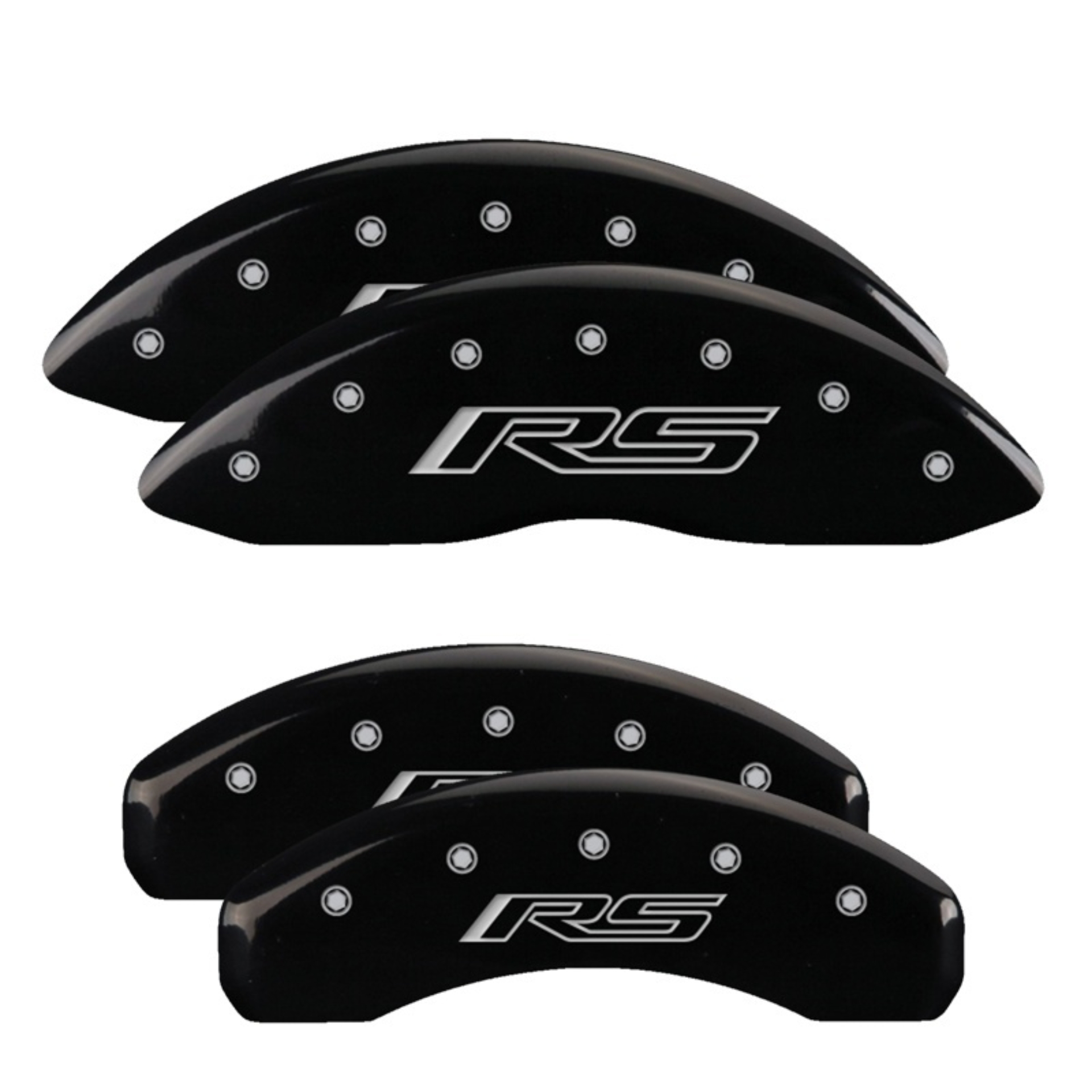 Picture of MGP 4 Caliper Covers Engraved Front & Rear Gen 5/RS Black finish silver ch