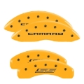 Picture of MGP 4 Caliper Covers Engraved Front Gen 5/Camaro Engraved Rear Gen 5/SS Yellow finish black ch