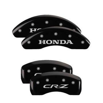 Picture of MGP 4 Caliper Covers Engraved Front Honda Engraved Rear CR-Z Black finish silver ch