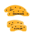 Picture of MGP 4 Caliper Covers Engraved Front Honda Engraved Rear CR-Z Yellow finish black ch