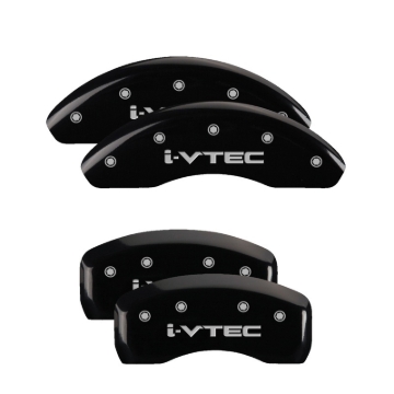 Picture of MGP 4 Caliper Covers Engraved Front & Rear i-Vtec Black finish silver ch