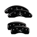 Picture of MGP 4 Caliper Covers Engraved Front & Rear Circle K/Kia Black finish silver ch