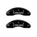 Picture of MGP Front set 2 Caliper Covers Engraved Front Cruze Black finish silver ch