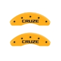 Picture of MGP Front set 2 Caliper Covers Engraved Front Cruze Yellow finish black ch
