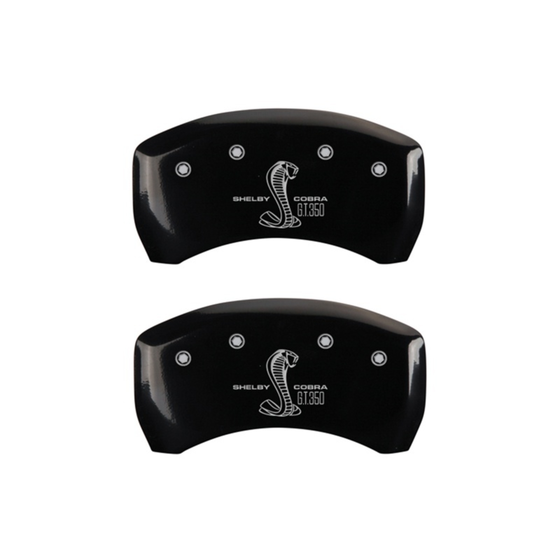 Picture of MGP Rear set 2 Caliper Covers Engraved Rear GT350 Shelby & Cobra Black finish silver ch