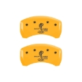 Picture of MGP Rear set 2 Caliper Covers Engraved Rear GT350 Shelby & Cobra Yellow finish black ch