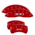 Picture of MGP 4 Caliper Covers Engraved Front & Rear 300 Red finish silver ch