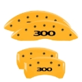 Picture of MGP 4 Caliper Covers Engraved Front & Rear 300 Yellow finish black ch