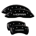 Picture of MGP 4 Caliper Covers Engraved Front & Rear MOPAR Black finish silver ch