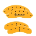 Picture of MGP 4 Caliper Covers Engraved Front Lincoln Engraved Rear Star logo Yellow finish black ch