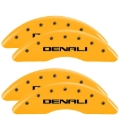 Picture of MGP 4 Caliper Covers Engraved Front & Rear Denali Yellow finish black ch