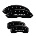 Picture of MGP 4 Caliper Covers Engraved Front Honda Engraved Rear Odyssey Black finish silver ch