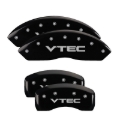 Picture of MGP 4 Caliper Covers Engraved Front & Rear Vtech Black finish silver ch
