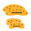 Picture of MGP 4 Caliper Covers Engraved Front Honda Engraved Rear Odyssey Yellow finish black ch