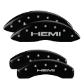 Picture of MGP 4 Caliper Covers Engraved Front & Rear Hemi Black finish silver ch