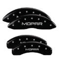 Picture of MGP 4 Caliper Covers Engraved Front & Rear MOPAR Black finish silver ch